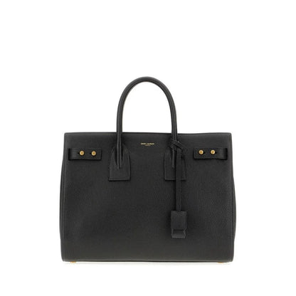 Saint Laurent Sac Black Calf Leather with Perfect Shoulder Strap Height
