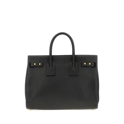 Saint Laurent Sac Black Calf Leather with Perfect Shoulder Strap Height