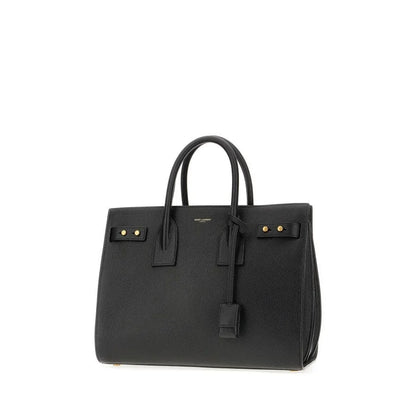 Saint Laurent Sac Black Calf Leather with Perfect Shoulder Strap Height