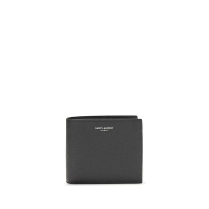 Saint Laurent’s Black Leather Wallet Fold Design Calf Elegance Laurent