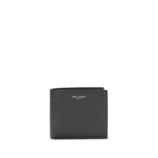 Saint Laurent’s Black Leather Wallet Fold Design Calf Elegance Laurent