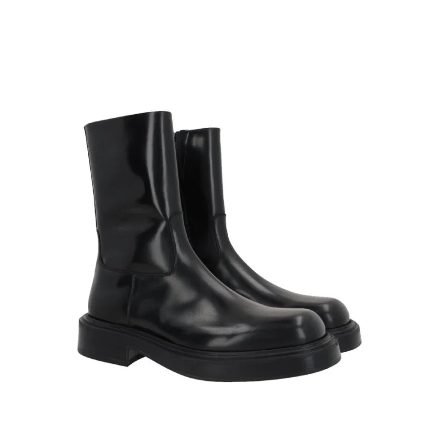 Salvatore Ferragamo Black Calfskin Ankle Boots