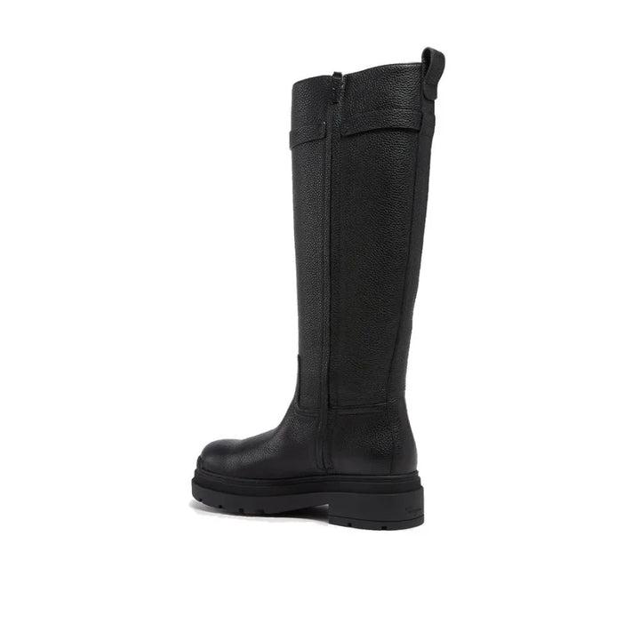 Salvatore Ferragamo Black Calfskin Over The Knee