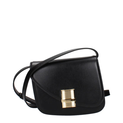 Salvatore Ferragamo Black Leather Crossbody Bag