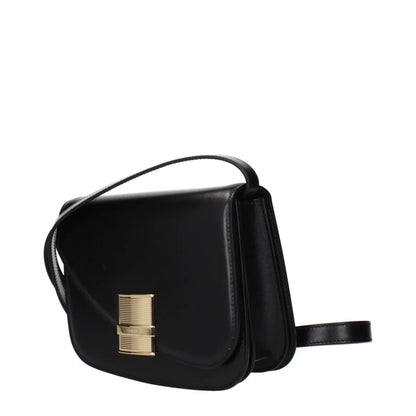 Salvatore Ferragamo Black Leather Crossbody Bag