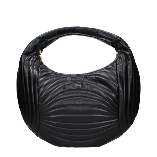 Salvatore Ferragamo Black Leather Handbag