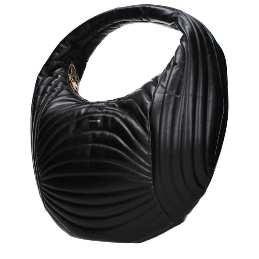 Salvatore Ferragamo Black Leather Handbag