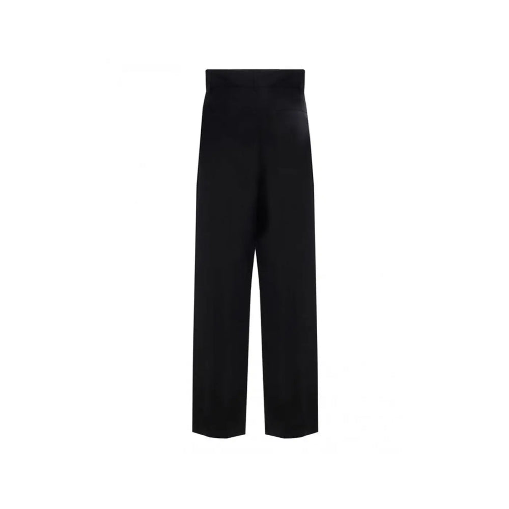 Salvatore Ferragamo Black Silk Casual Pants