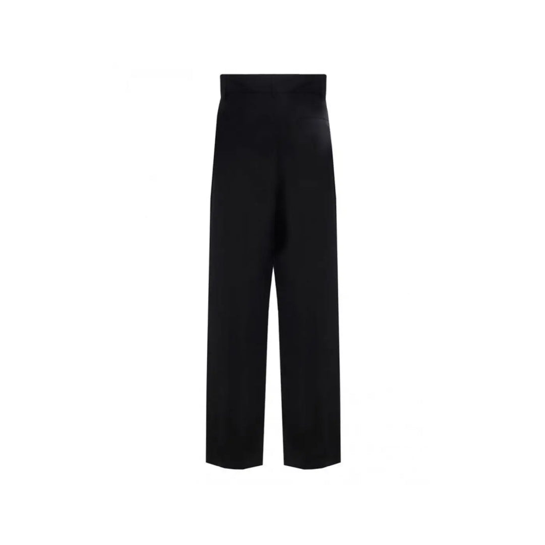 Salvatore Ferragamo Black Silk Casual Pants