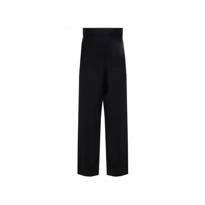 Salvatore Ferragamo Black Silk Casual Pants