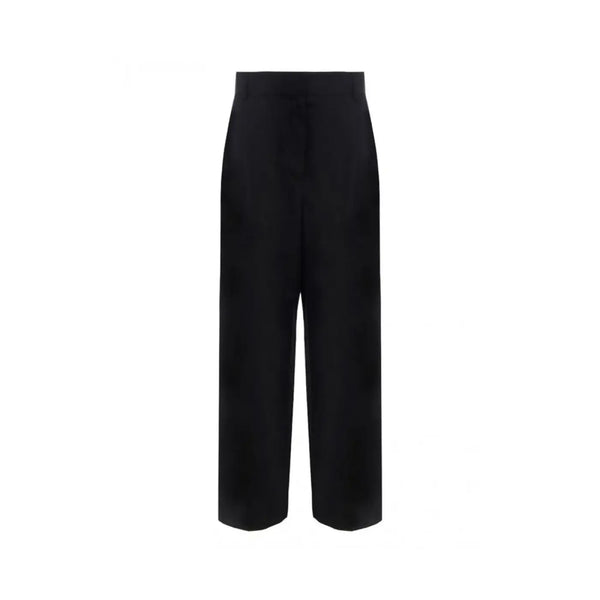 Salvatore Ferragamo Black Silk Casual Pants