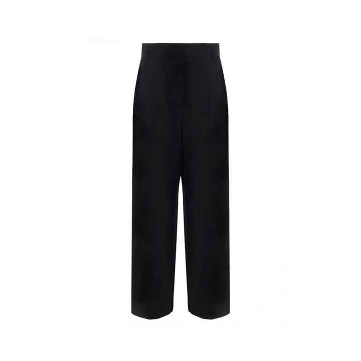 Salvatore Ferragamo Black Silk Casual Pants