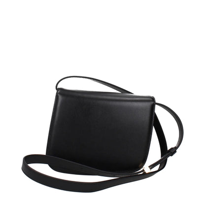Salvatore Ferragamo Code F82866 Leather Black Crossbody Bag