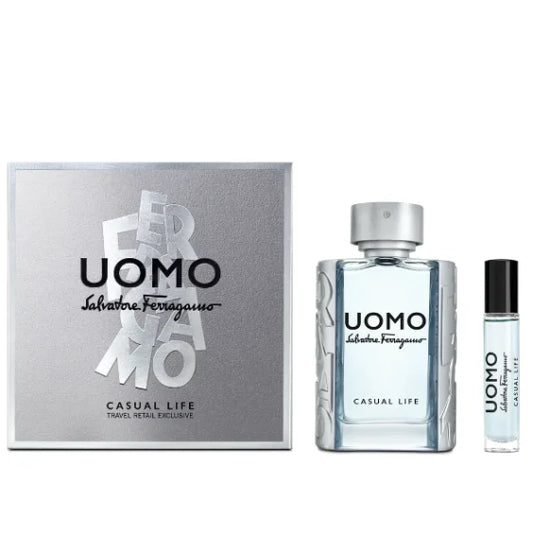 Salvatore Ferragamo Uomo Casual Life Gift Set with Sweet Cardamom Scent Men’s Sets