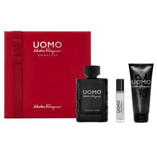 Experience the Allure of Salvatore Ferragamo Uomo Signature Fragrance Set Men’s Gift Sets