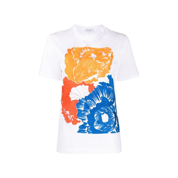 Salvatore Ferragamo - White Cotton T-Shirt