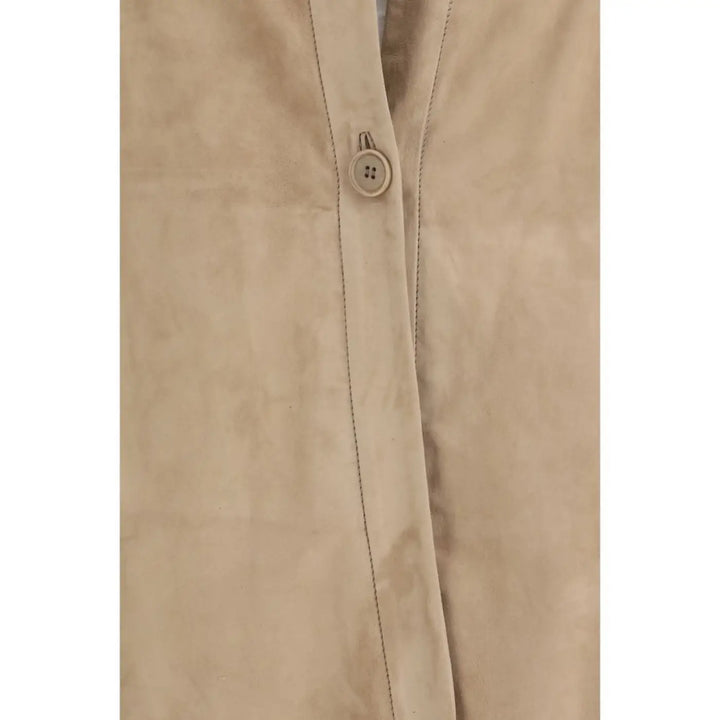 Salvatore Santoro Beige Lamb Ovis Aries Dress Shirt