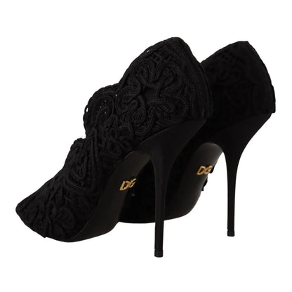 Scandalously Sexy Dolce Gabbana Black Lace Heels &