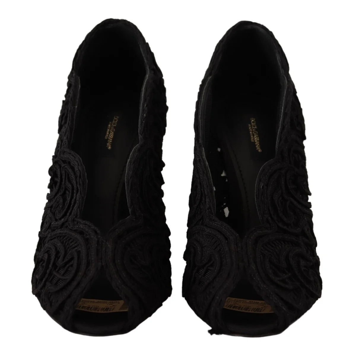 Scandalously Sexy Dolce Gabbana Black Lace Heels &