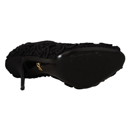 Scandalously Sexy Dolce Gabbana Black Lace Heels &