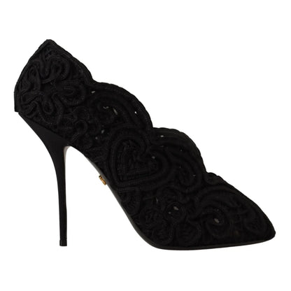 Scandalously Sexy Dolce Gabbana Black Lace Heels &