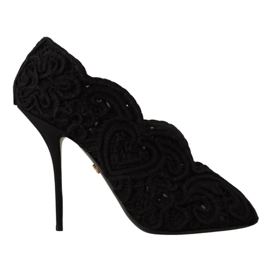 Scandalously Sexy Dolce Gabbana Black Lace Heels &