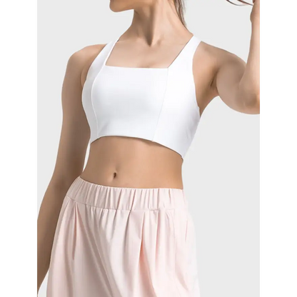 Elevate Your Workout with Our Scoop Neck Sports Bra Clothing Tops Trendsi