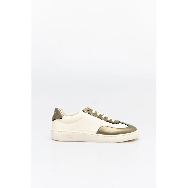 Scotch &amp; Soda Bronze Leather Low Top Sneakers