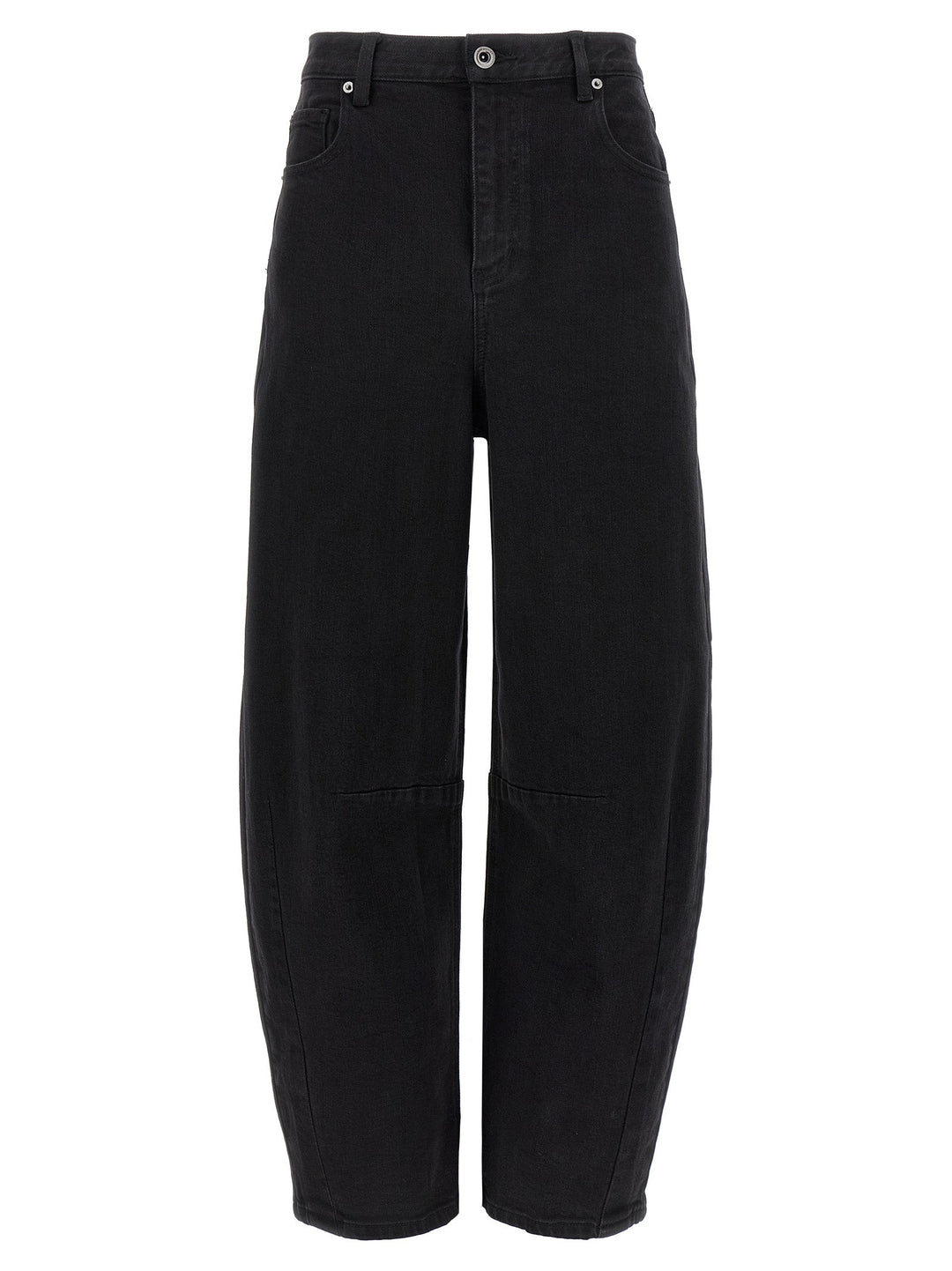 Self-portrait Black Cotton High-waisted Jean