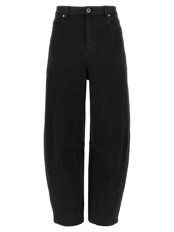 Self-portrait Black Cotton High-waisted Jean