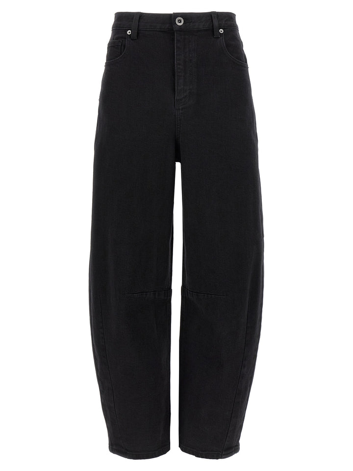 Self-portrait Black Cotton High-waisted Jean