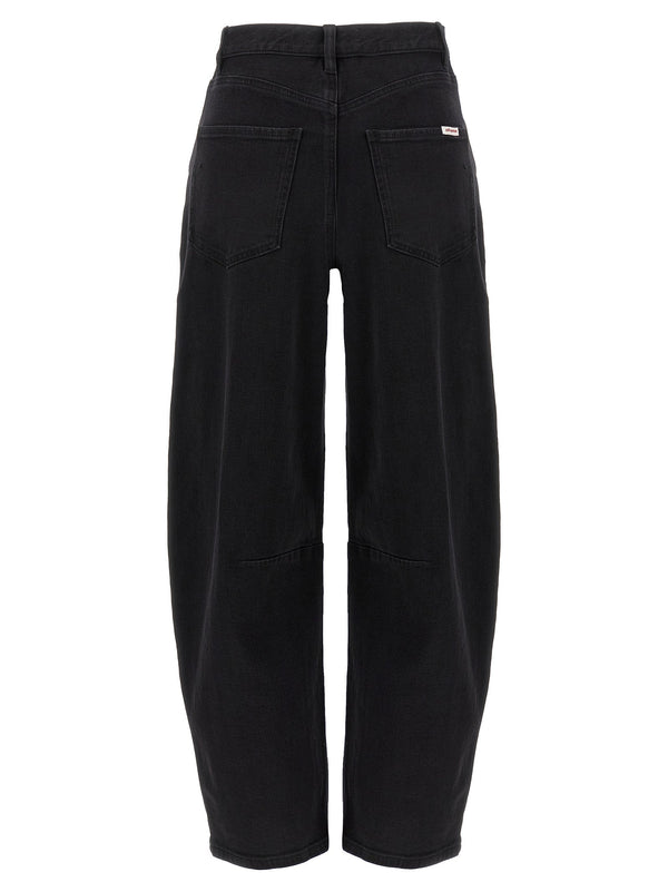Self-portrait Black Cotton High-waisted Jean