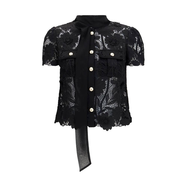 Self-portrait Blouses - Women’s Black Polyester Blouse