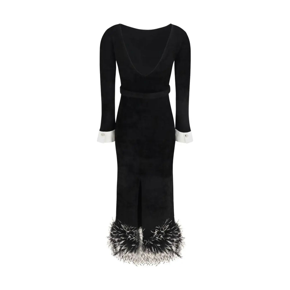 Self-portrait Black Viscose Cocktail Dress