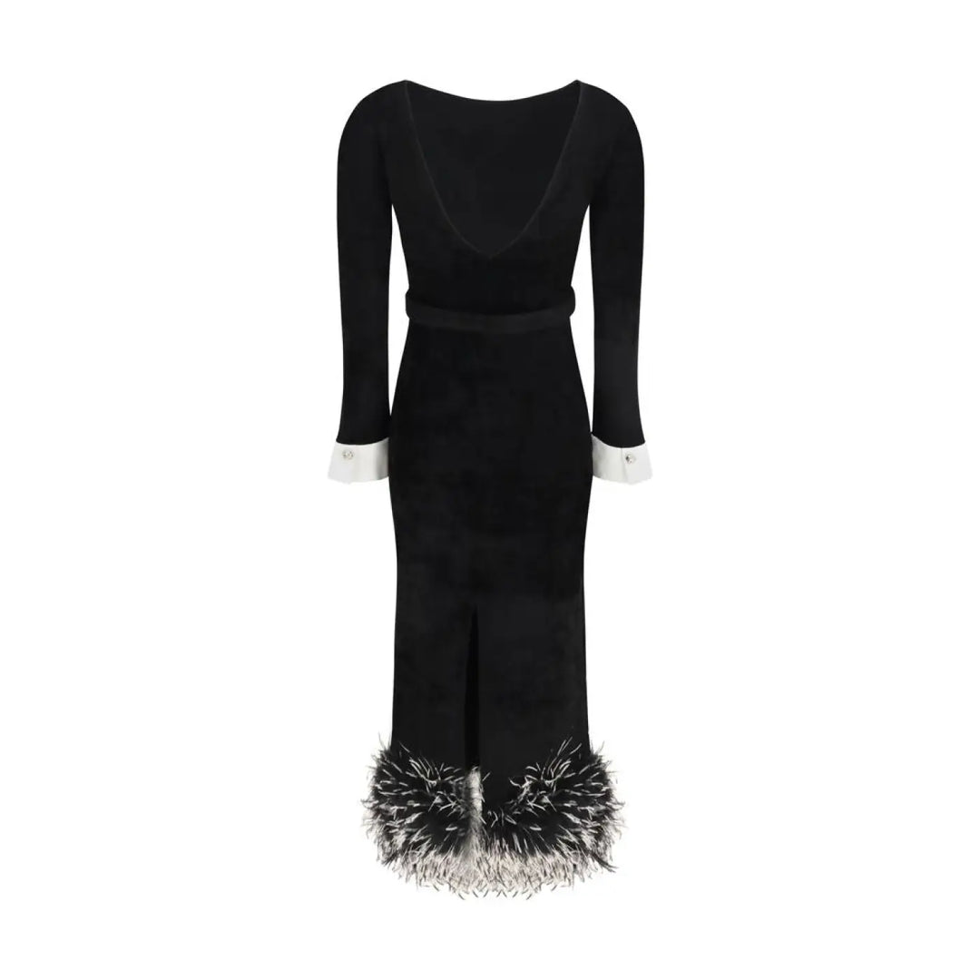 Self-portrait Black Viscose Cocktail Dress