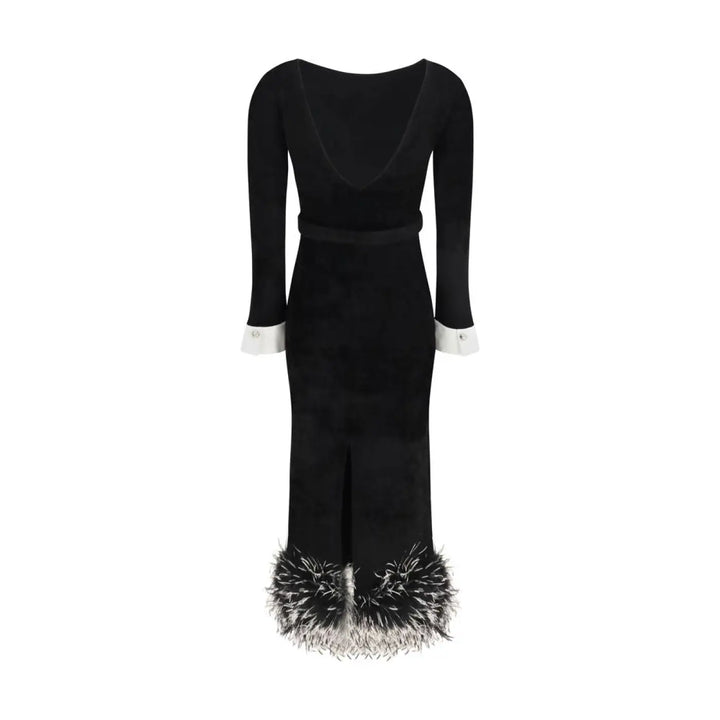 Self-portrait Black Viscose Cocktail Dress