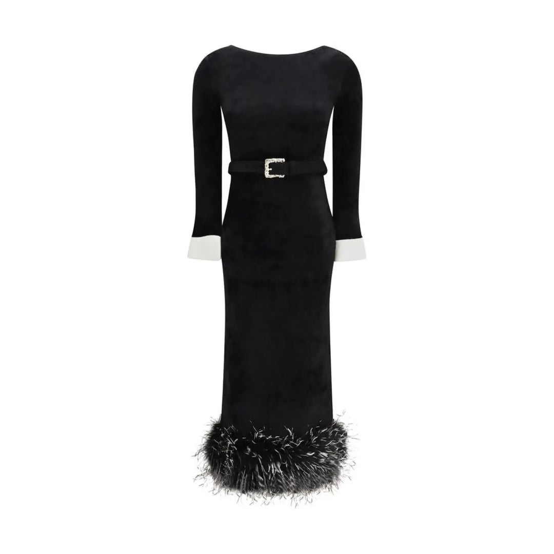 Self-portrait Black Viscose Cocktail Dress