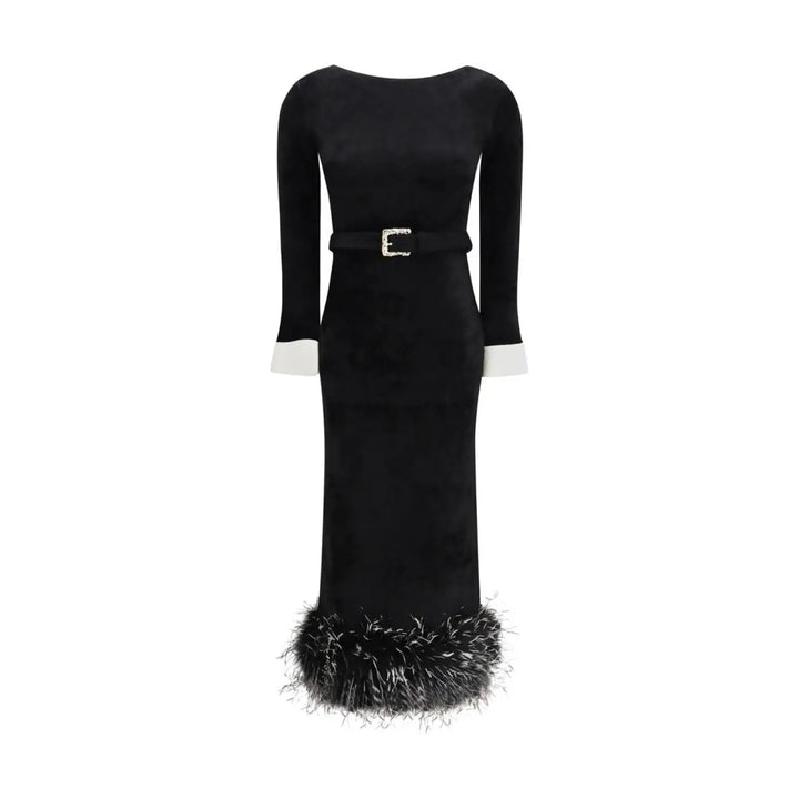 Self-portrait Black Viscose Cocktail Dress