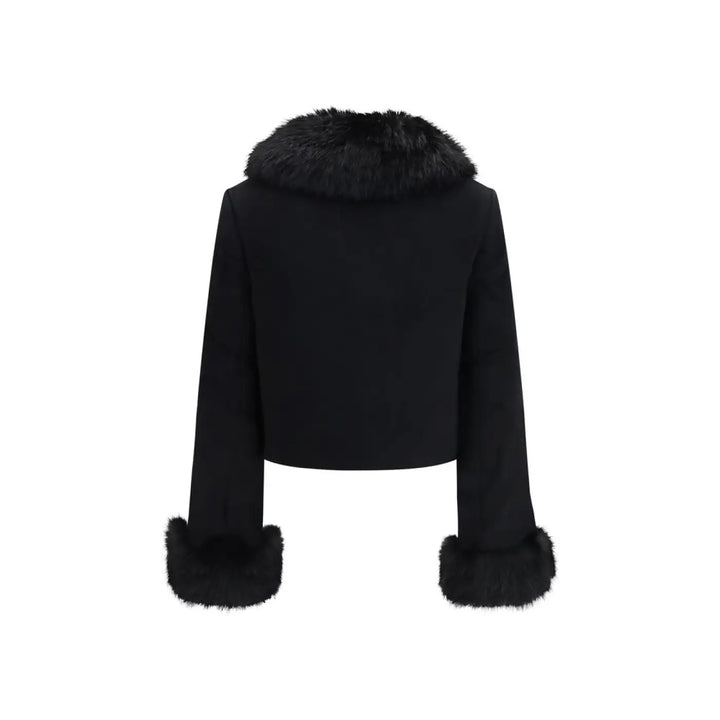 Self-portrait Black Wool Oves Aries Full-length Jacket