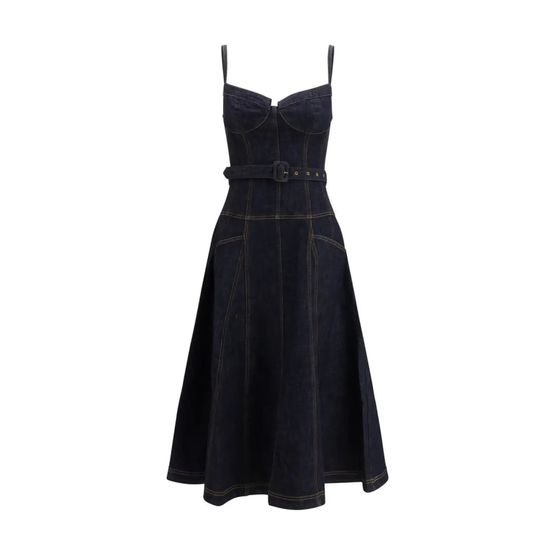 Self-Portrait Blue Cotton Casual Dress