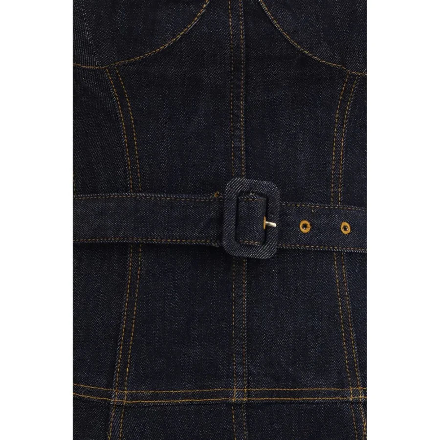 Self-Portrait Blue Cotton Casual Dress