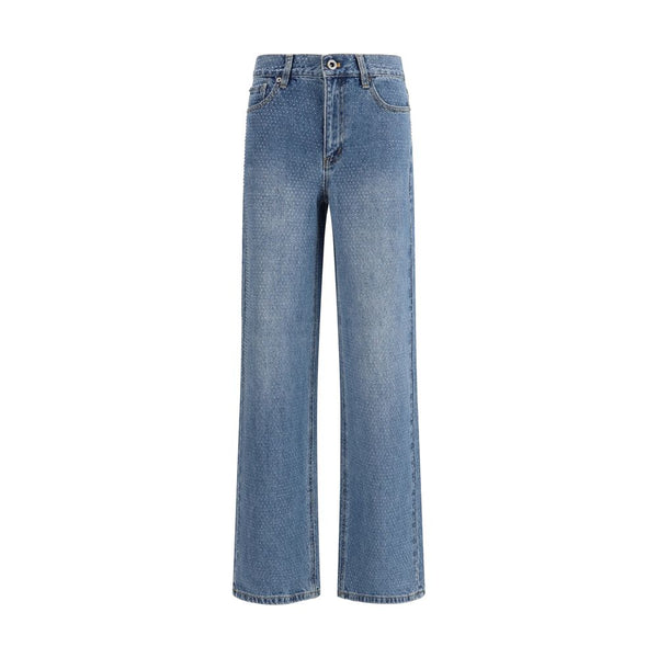 Self-portrait Blue Cotton Straight-leg Jeans