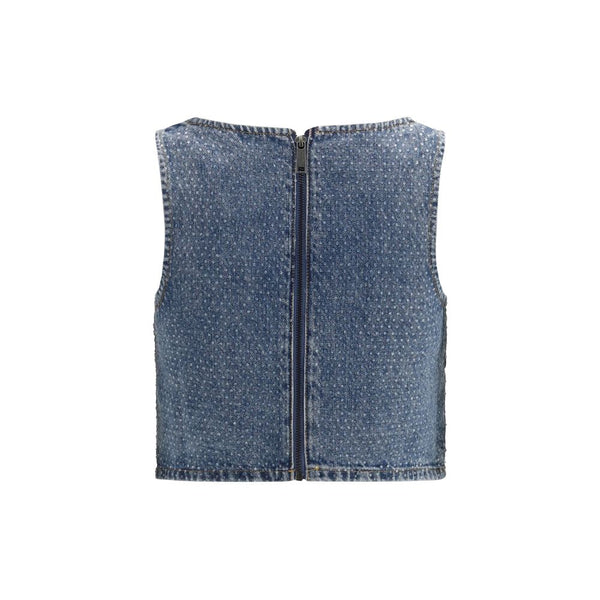 Self-Portrait Shirts - Blue Denim Shirt