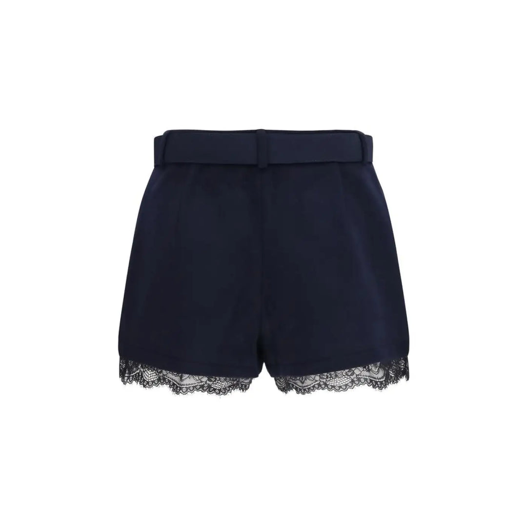 Self-portrait Blue Wool Oves Aries Bermuda Shorts