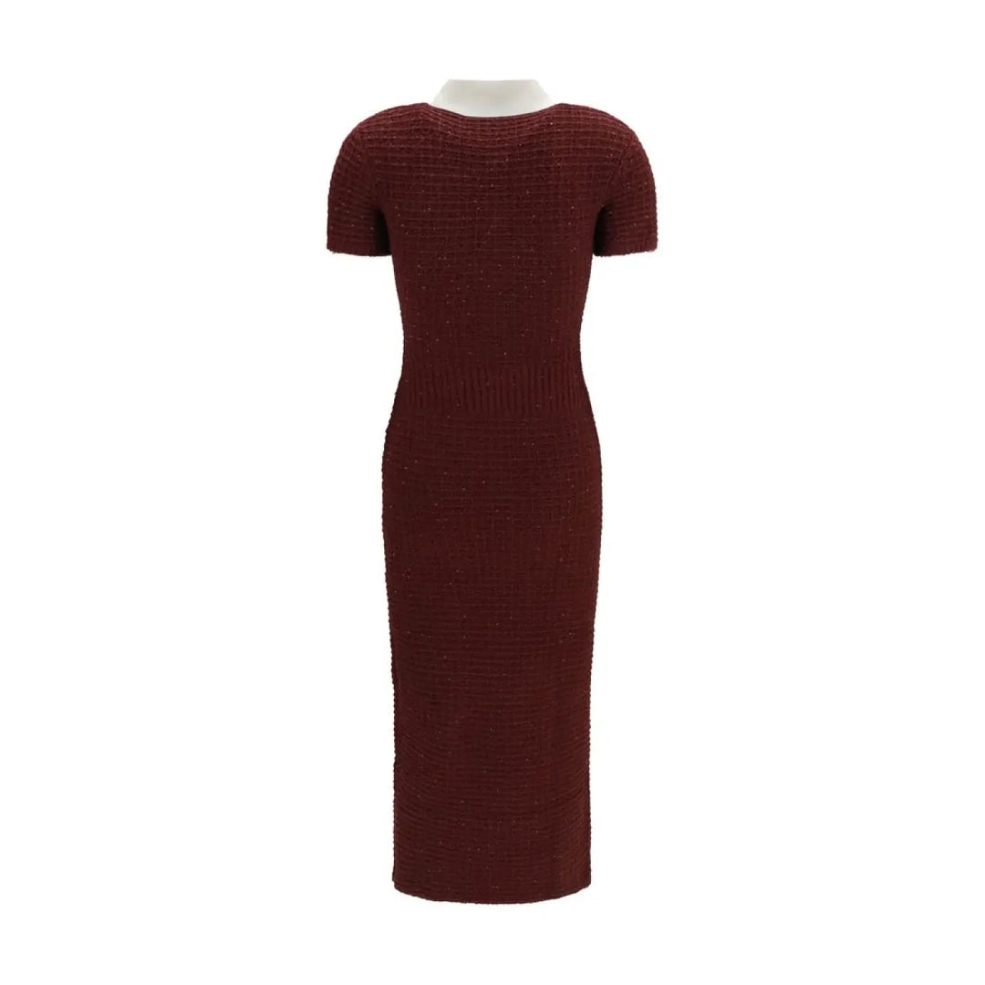 Self-portrait Bordeaux Polyester Casual Dress