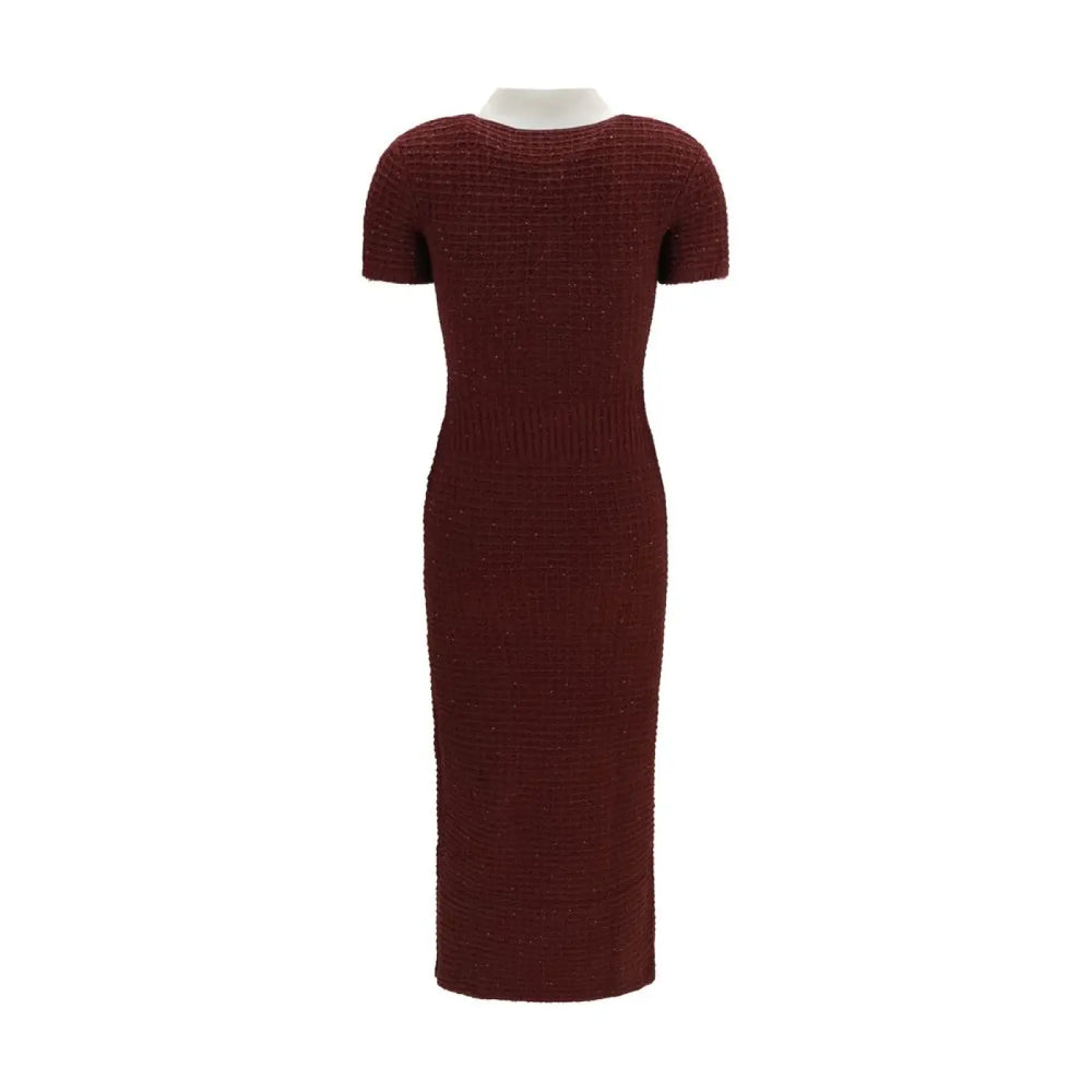 Self-portrait Bordeaux Polyester Casual Dress