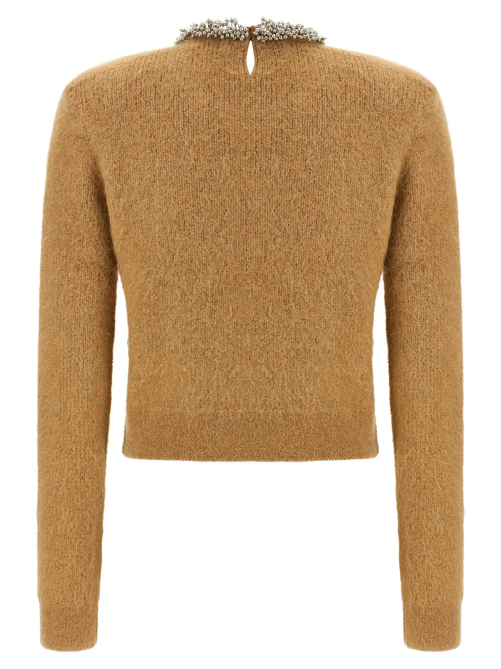 Self-portrait Brown Polyester Cardigan