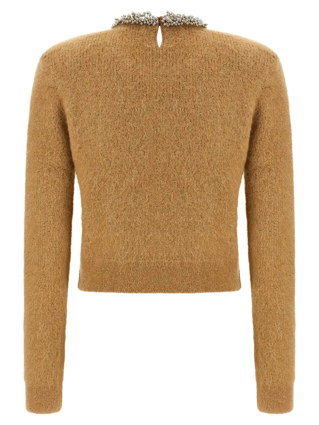 Self-portrait Brown Polyester Cardigan
