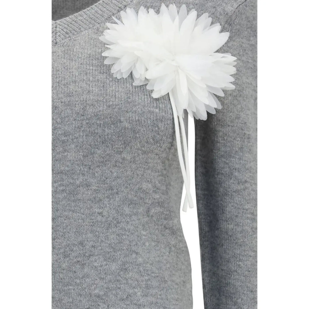Self-portrait Gray Cashmere Sweater