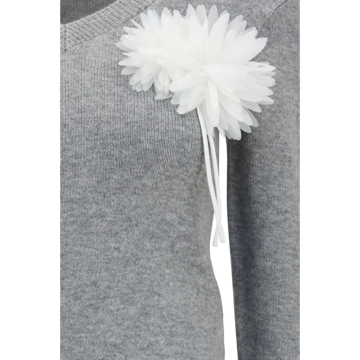 Self-portrait Gray Cashmere Sweater